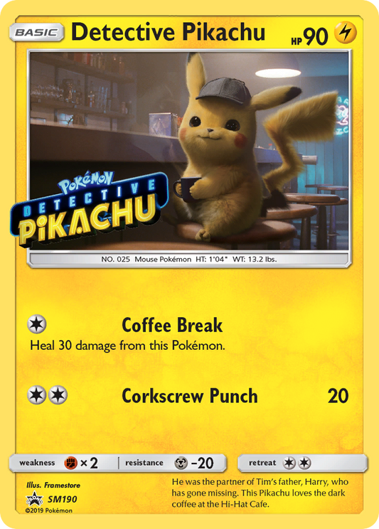 Detective Pikachu SM190/248 Promo | SM Black Star Promos | Pokemon Card