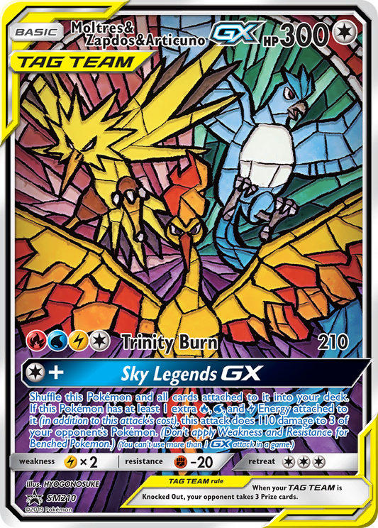 Moltres & Zapdos & Articuno-GX SM210/248 Promo | SM Black Star Promos | Pokemon Card