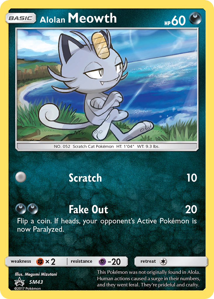 Alolan Meowth SM43/248 Promo | SM Black Star Promos | Pokemon Card