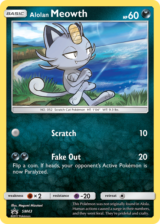 Alolan Meowth SM43/248 Promo | SM Black Star Promos | Pokemon Card