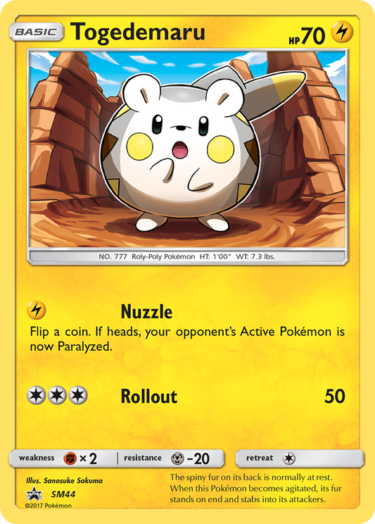 Togedemaru SM44/248 Promo | SM Black Star Promos | Pokemon Card