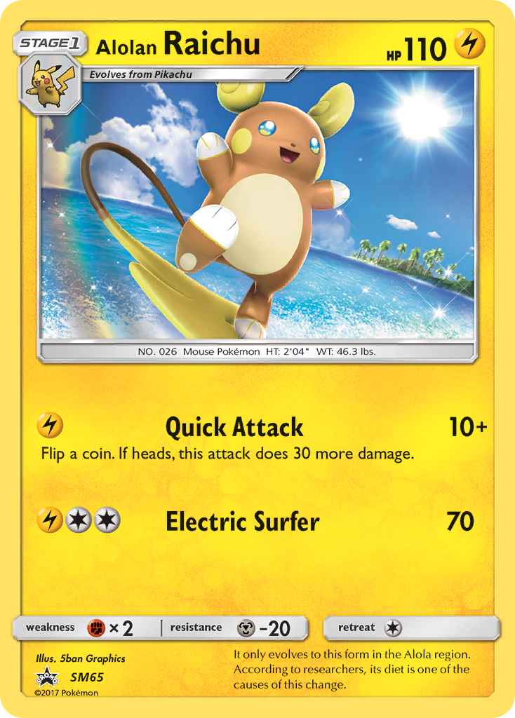 Alolan Raichu SM65/248 Promo | SM Black Star Promos | Pokemon Card