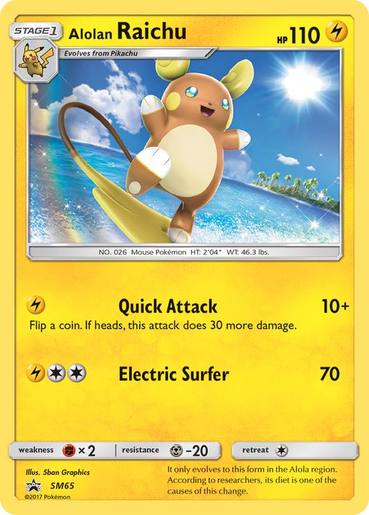 Alolan Raichu SM65/248 Promo | SM Black Star Promos | Pokemon Card