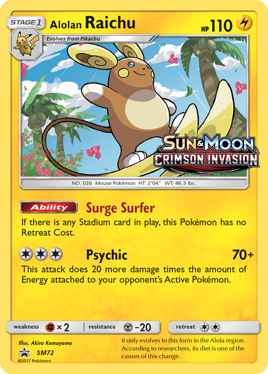 Alolan Raichu SM72/248 Promo | SM Black Star Promos | Pokemon Card