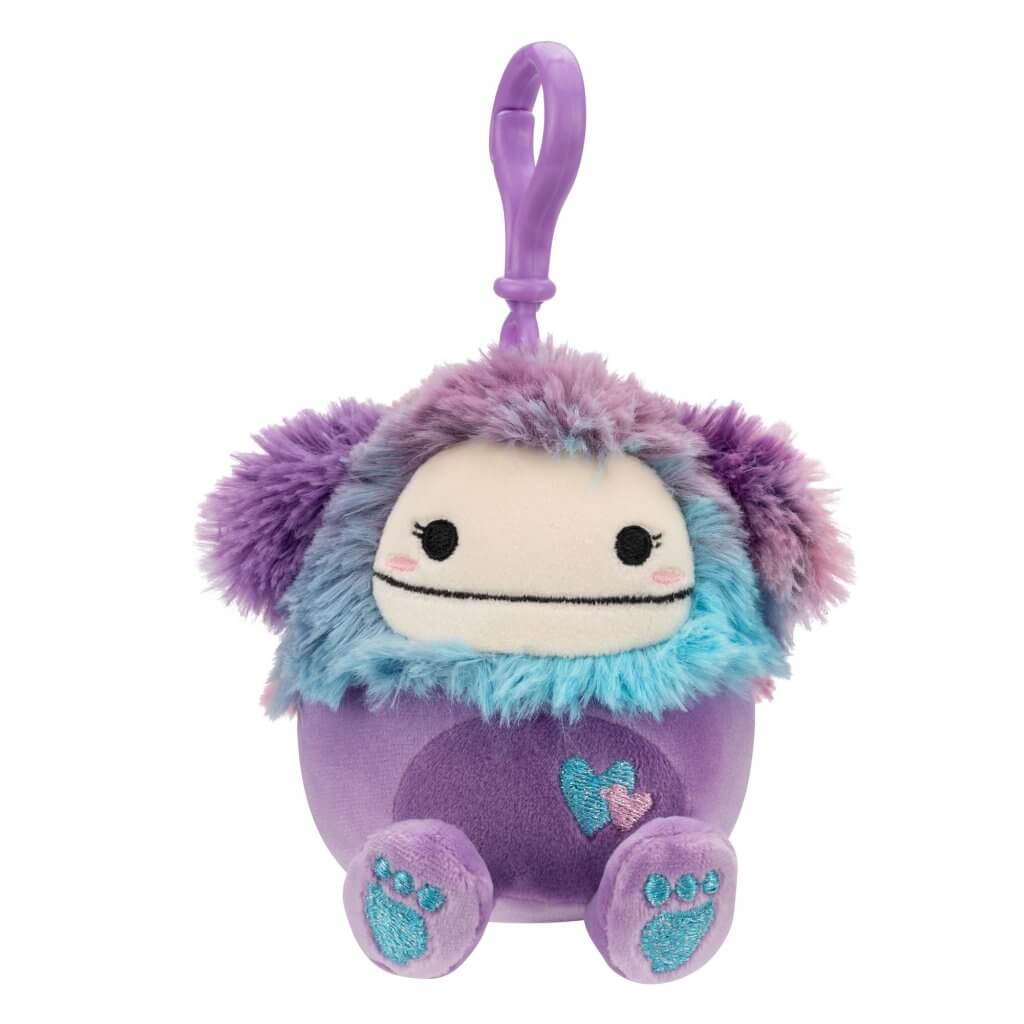 Purple Bigfoot 3.5"Clip On 2024 Valentines Day Squishmallow Plush