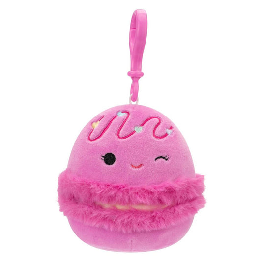 Pink Macaron ~ 3.5"Clip On 2024 Valentines Day Squishmallow Plush