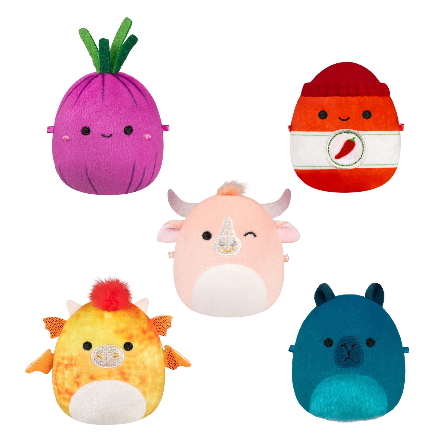 5 Pack (C) Dieric, Azizbek, Illia, Cyril, Howland - 2.5" Micromallows Squishmallow Plush