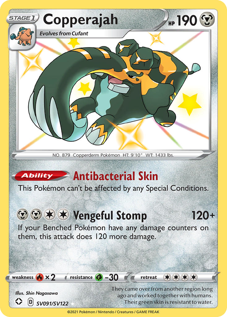 Copperajah SV091/122 Rare Shiny | Shining Fates Shiny Vault | Pokemon Card