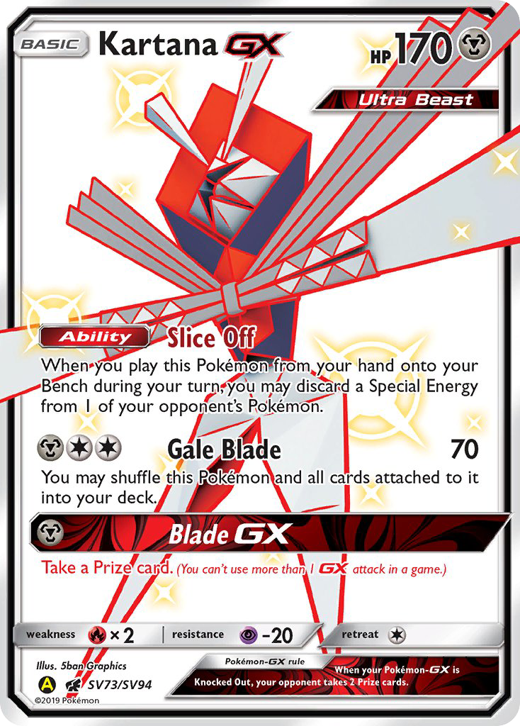 Kartana-GX SV73/94 Rare Shiny GX | Hidden Fates Shiny Vault | Pokemon Card