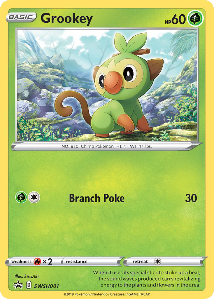 Grookey SWSH001/307 Promo | SWSH Black Star Promos | Pokemon Card
