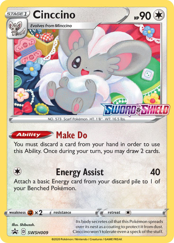 Cinccino SWSH009/307 Promo | SWSH Black Star Promos | Pokemon Card