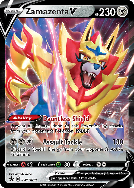 Zamazenta V SWSH019/307 Promo | SWSH Black Star Promos | Pokemon Card