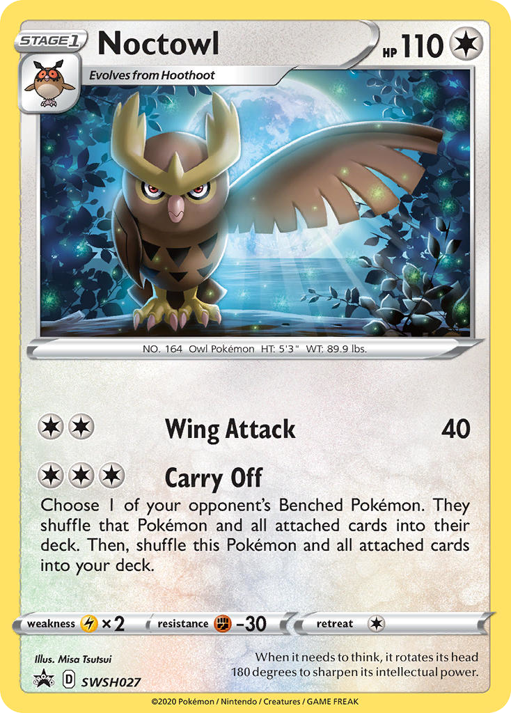 Noctowl SWSH027/307 Promo | SWSH Black Star Promos | Pokemon Card