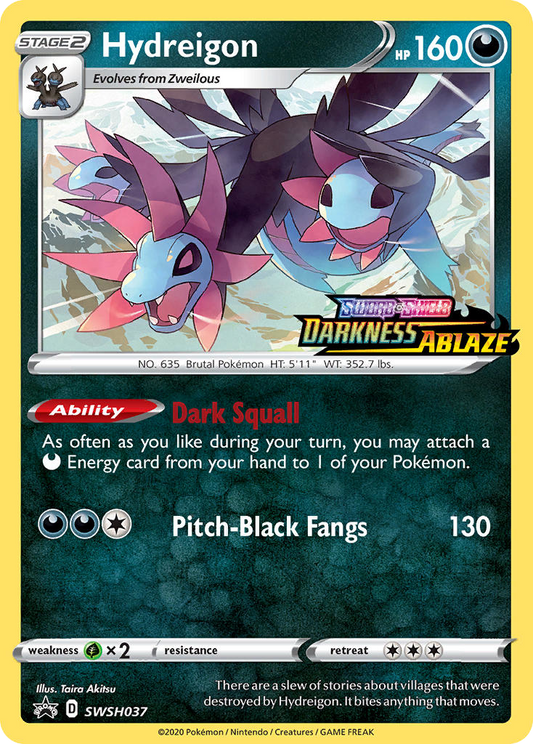 Hydreigon SWSH037/307 Promo | SWSH Black Star Promos | Pokemon Card