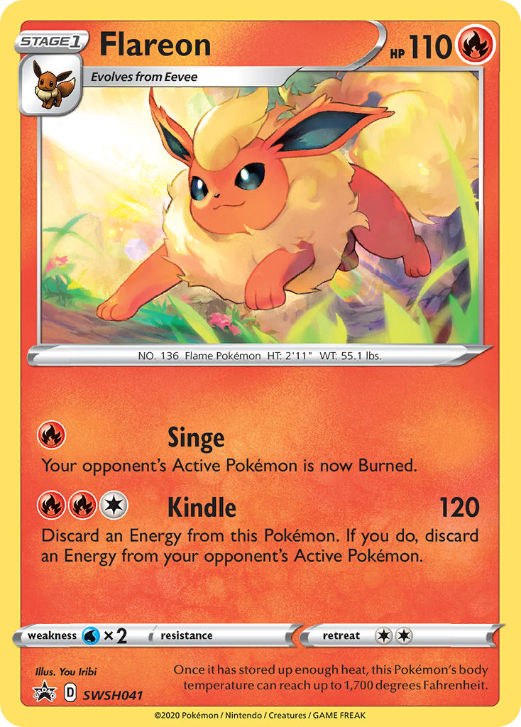 Flareon SWSH041/307 Promo | SWSH Black Star Promos | Pokemon Card