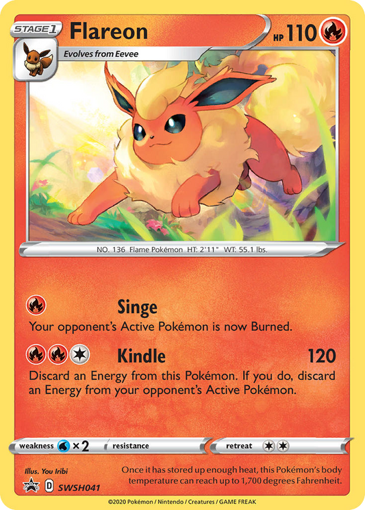 Flareon SWSH041/307 Promo | SWSH Black Star Promos | Pokemon Card