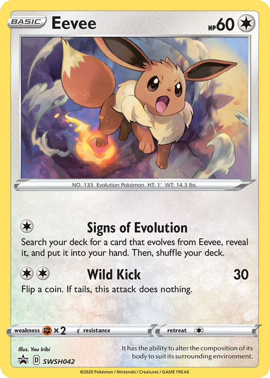 Eevee SWSH042/307 Promo | SWSH Black Star Promos | Pokemon Card