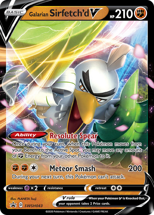Galarian Sirfetch'd V SWSH043/307 Promo | SWSH Black Star Promos | Pokemon Card
