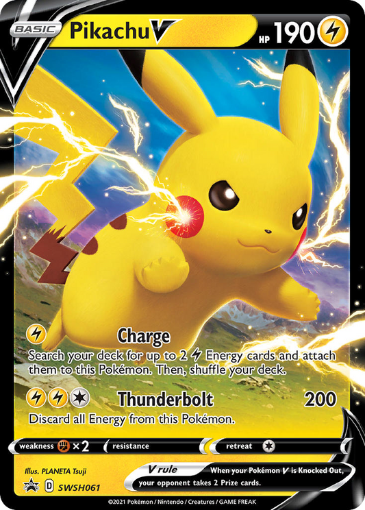 Pikachu V SWSH061/307 Promo | SWSH Black Star Promos | Pokemon Card