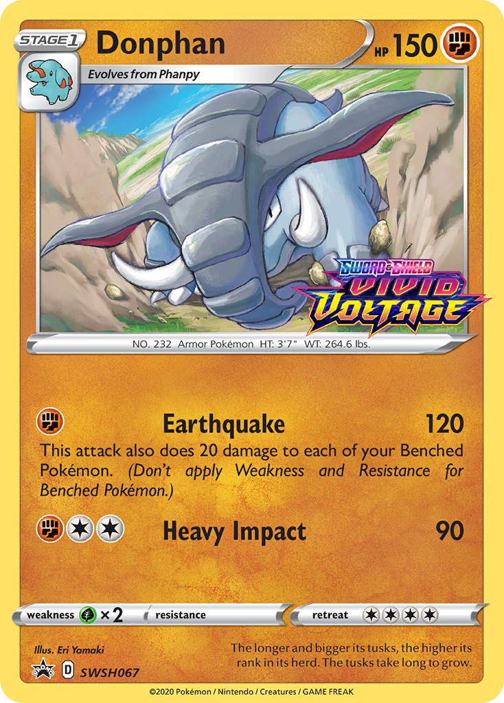 Donphan SWSH067/307 Promo | SWSH Black Star Promos | Pokemon Card