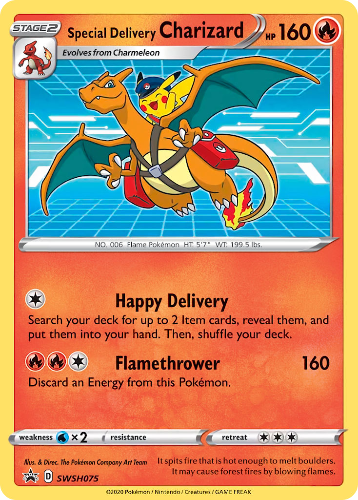 Special Delivery Charizard SWSH075/307 Promo | SWSH Black Star Promos | Pokemon Card