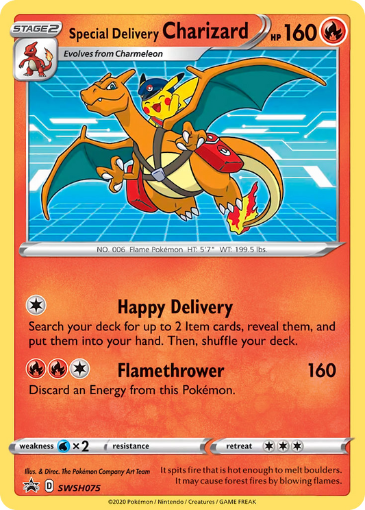 Special Delivery Charizard SWSH075/307 Promo | SWSH Black Star Promos | Pokemon Card