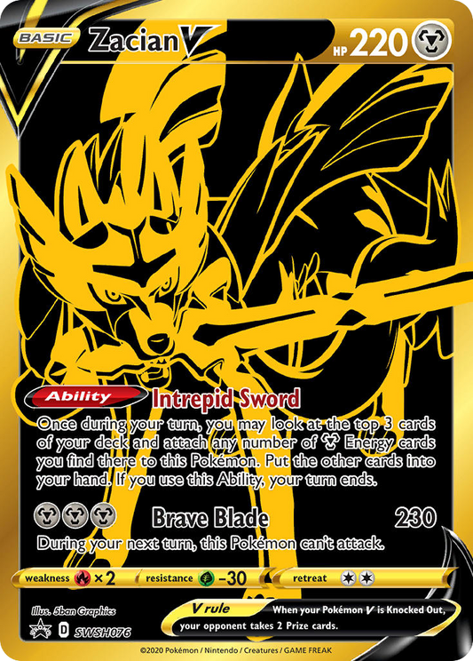 Zacian V SWSH076/307 Promo | SWSH Black Star Promos | Pokemon Card