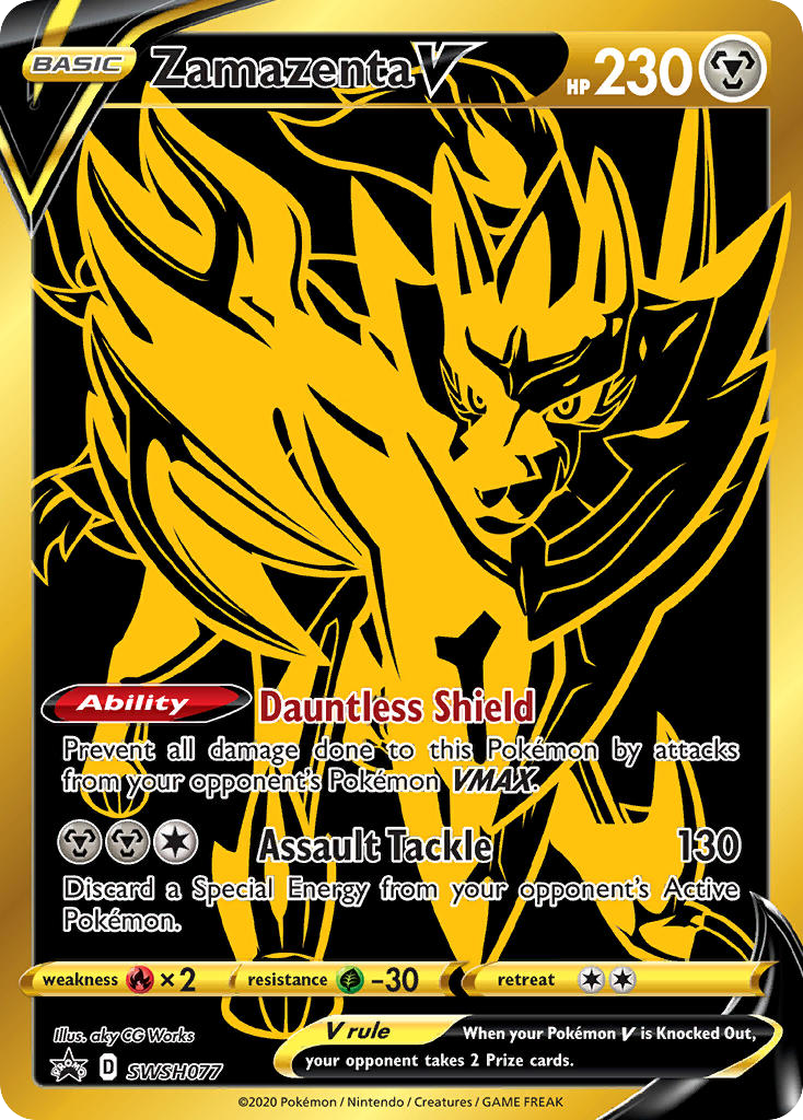 Zamazenta V SWSH077/307 Promo | SWSH Black Star Promos | Pokemon Card