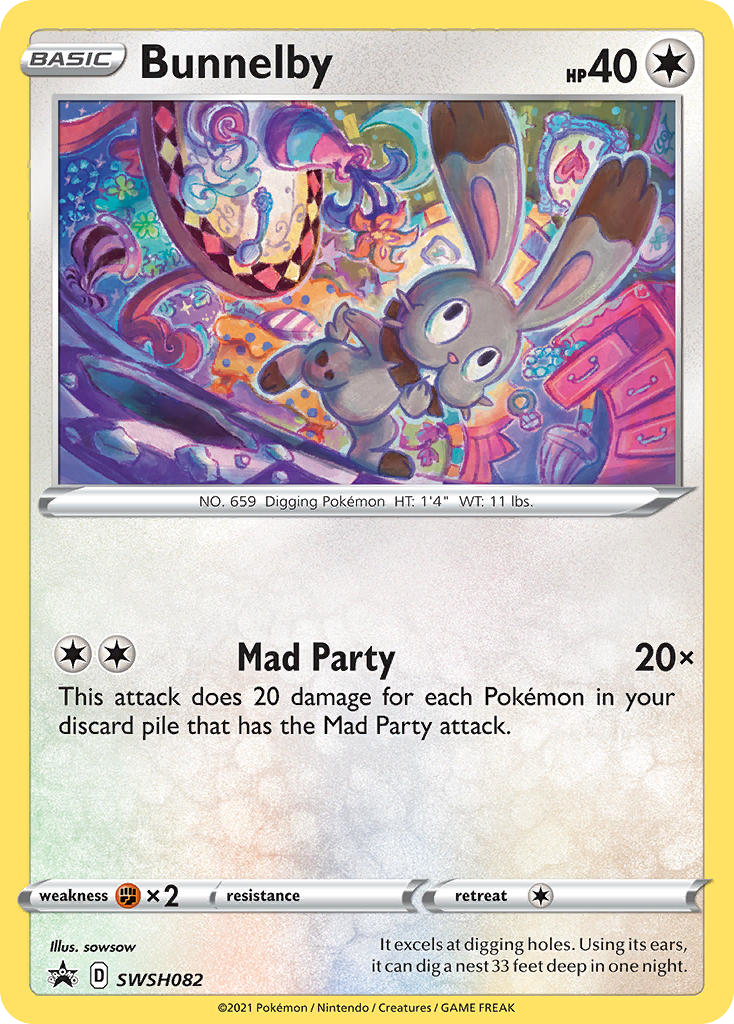 Bunnelby SWSH082/307 Promo | SWSH Black Star Promos | Pokemon Card