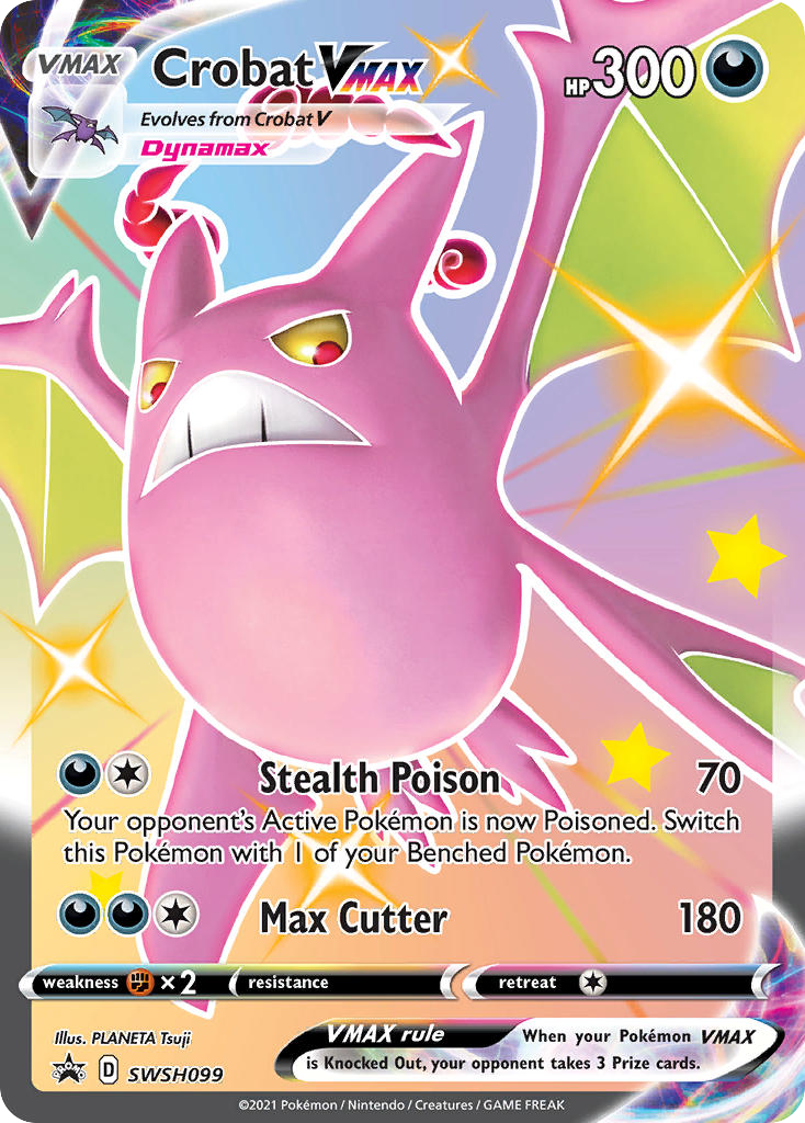 Crobat VMAX SWSH099/307 Promo | SWSH Black Star Promos | Pokemon Card
