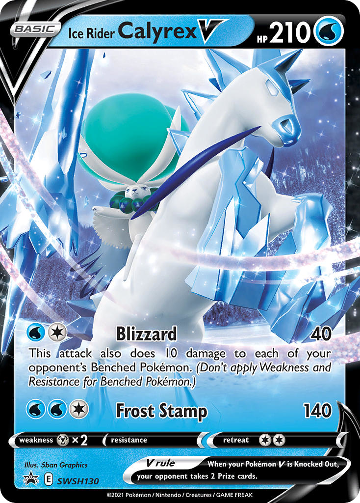 Ice Rider Calyrex V SWSH130/307 Promo | SWSH Black Star Promos | Pokemon Card