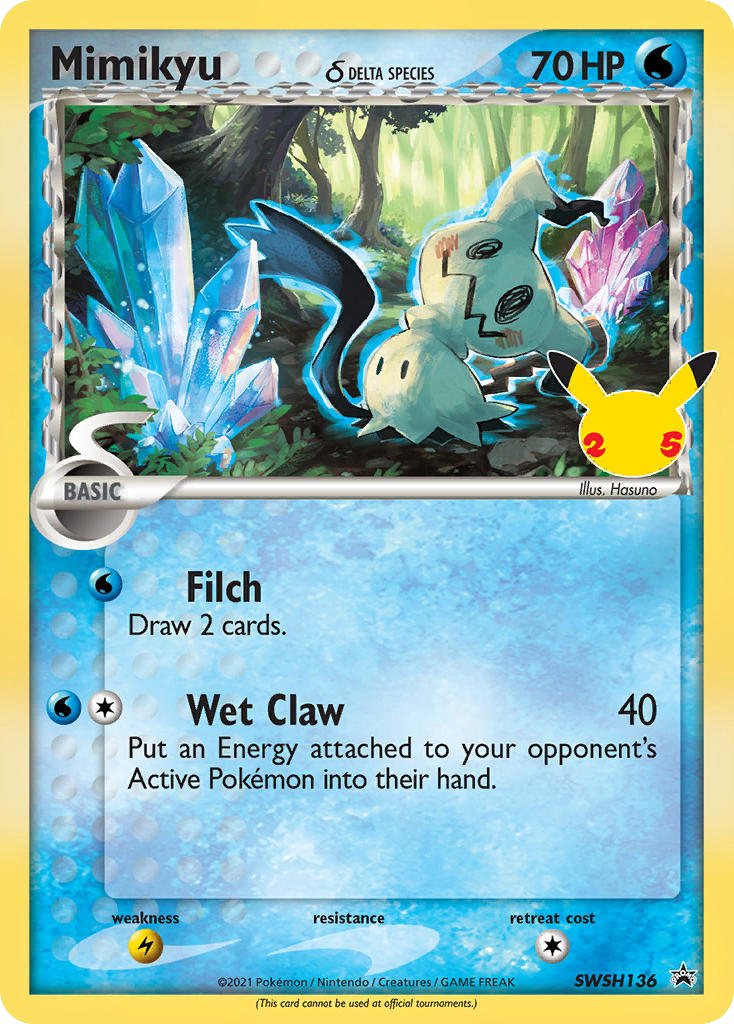 Mimikyu δ SWSH136/307 Promo | SWSH Black Star Promos | Pokemon Card