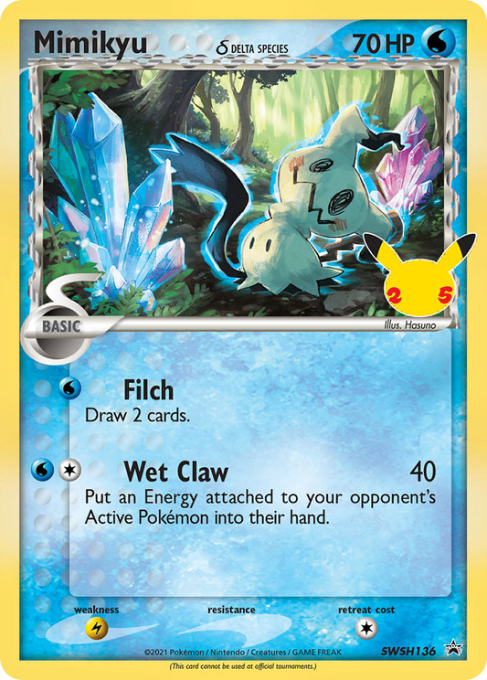 Mimikyu δ SWSH136/307 Promo | SWSH Black Star Promos | Pokemon Card