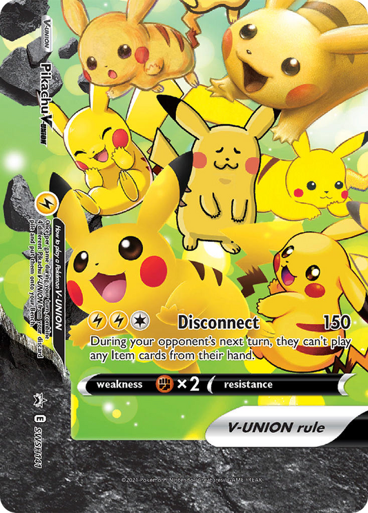 Pikachu V-UNION SWSH141/307 Promo | SWSH Black Star Promos | Pokemon Card
