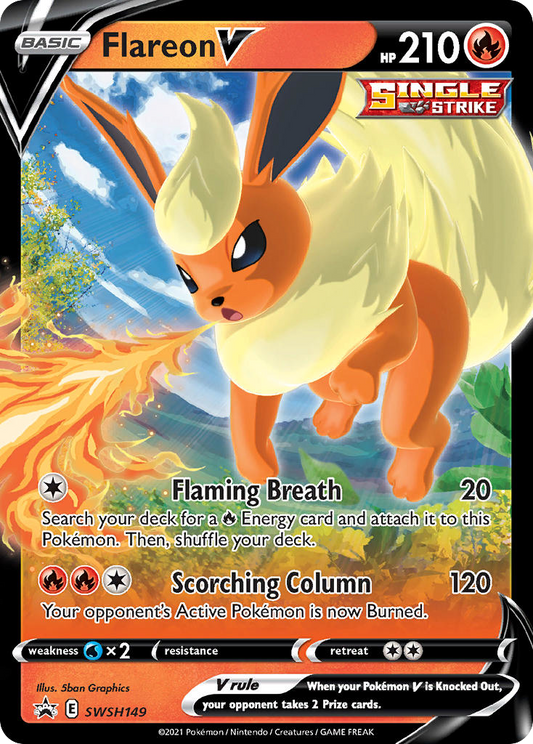 Flareon V SWSH149/307 Promo | SWSH Black Star Promos | Pokemon Card