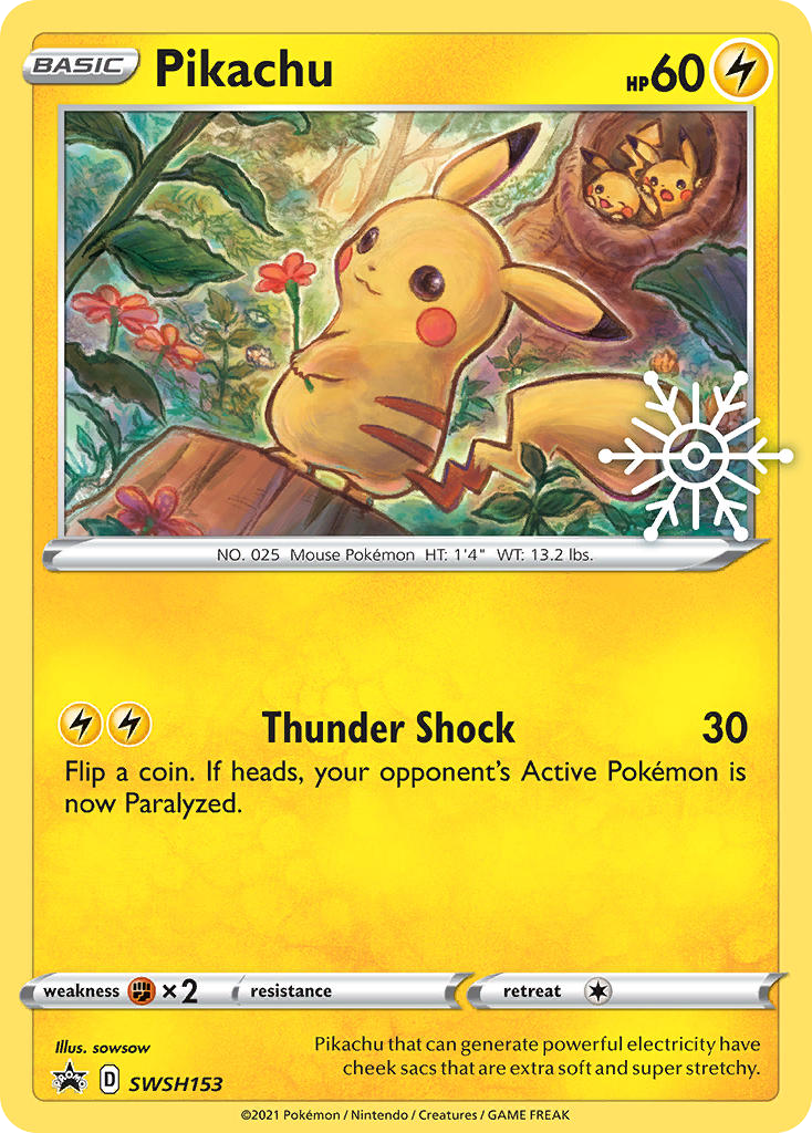 Pikachu SWSH153/307 Promo | SWSH Black Star Promos | Pokemon Card