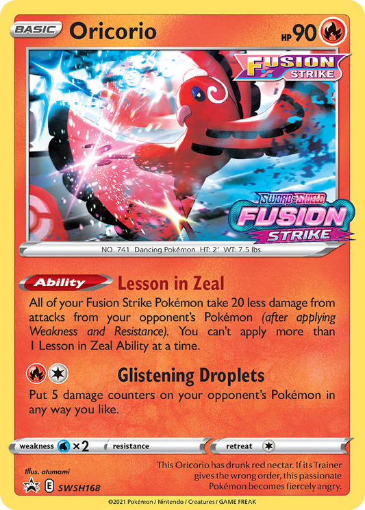Oricorio SWSH168/307 Promo | SWSH Black Star Promos | Pokemon Card