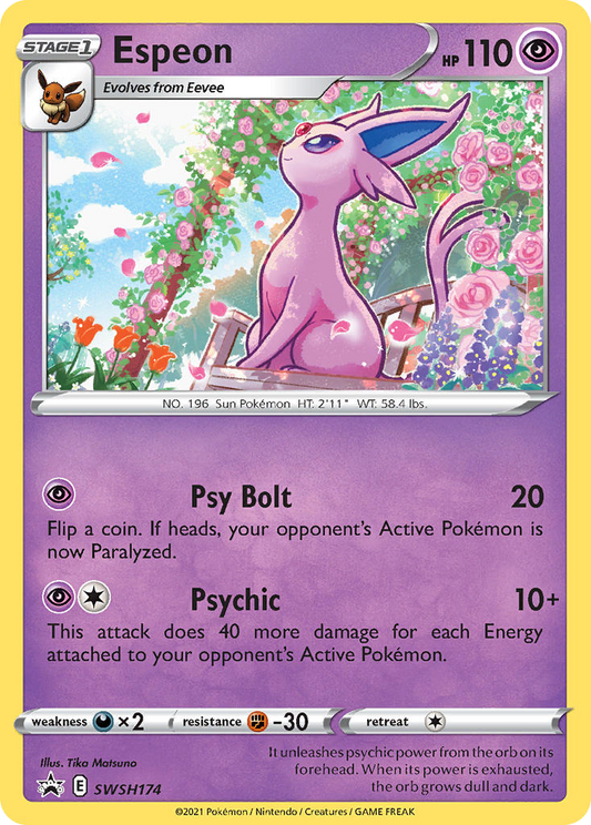Espeon SWSH174/307 Promo | SWSH Black Star Promos | Pokemon Card