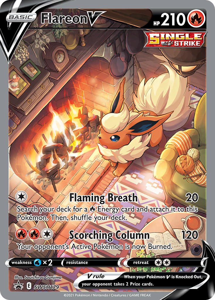 Flareon V SWSH179/307 Promo | SWSH Black Star Promos | Pokemon Card