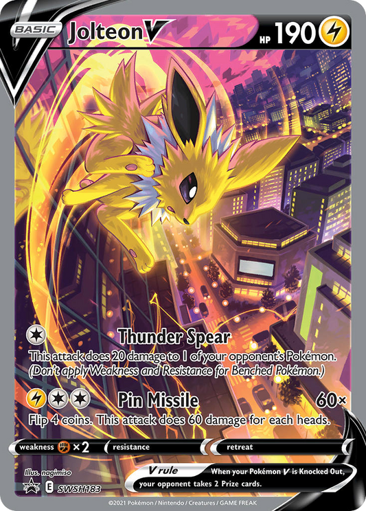 Jolteon V SWSH183/307 Promo | SWSH Black Star Promos | Pokemon Card