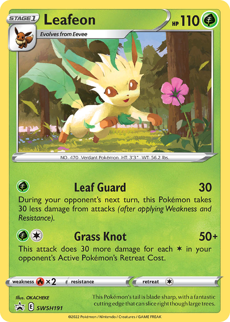 Leafeon SWSH191/307 Promo | SWSH Black Star Promos | Pokemon Card