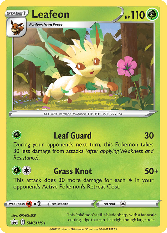 Leafeon SWSH191/307 Promo | SWSH Black Star Promos | Pokemon Card