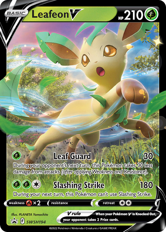 Leafeon V SWSH194/307 Promo | SWSH Black Star Promos | Pokemon Card