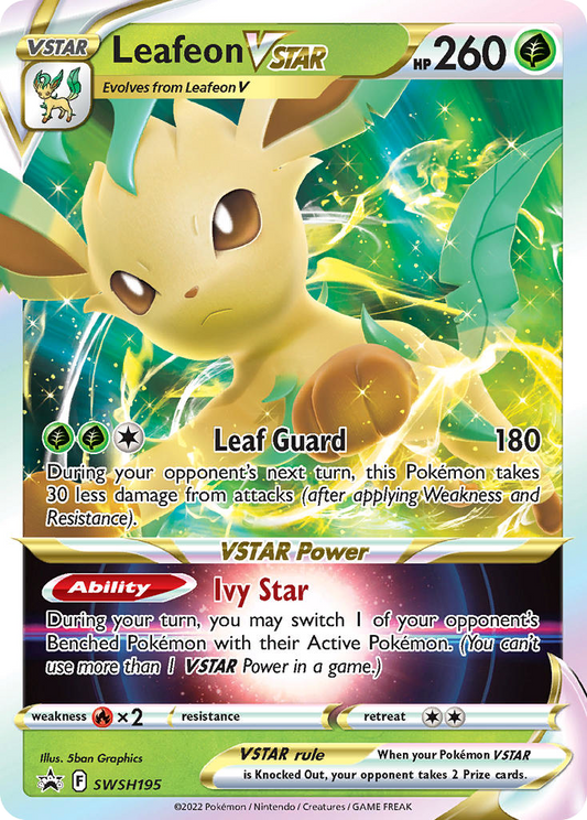 Leafeon VSTAR SWSH195/307 Promo | SWSH Black Star Promos | Pokemon Card