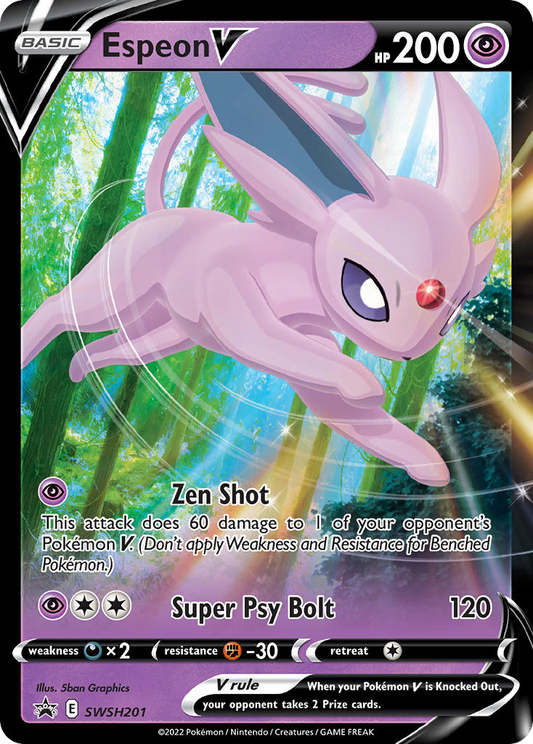 Espeon V SWSH201/307 Promo | SWSH Black Star Promos | Pokemon Card