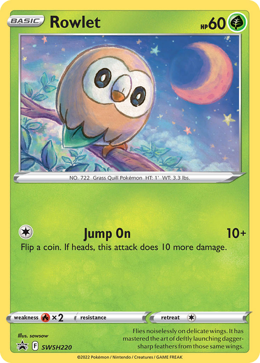 Rowlet SWSH220/307 Promo | SWSH Black Star Promos | Pokemon Card