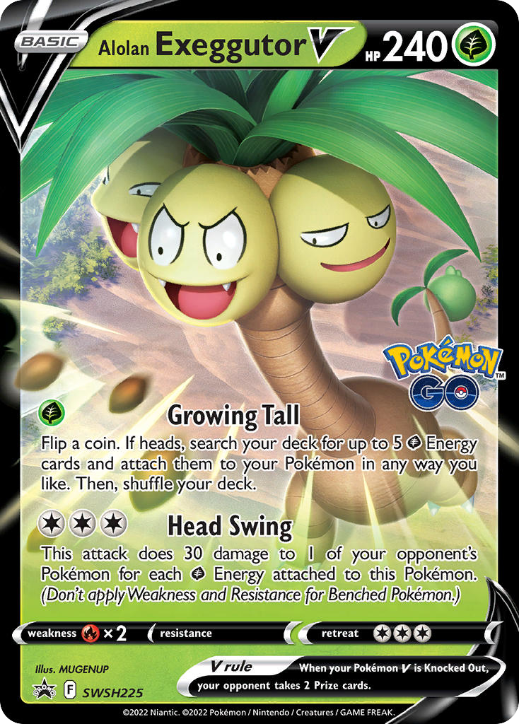 Alolan Exeggutor V SWSH225/307 Promo | SWSH Black Star Promos | Pokemon Card