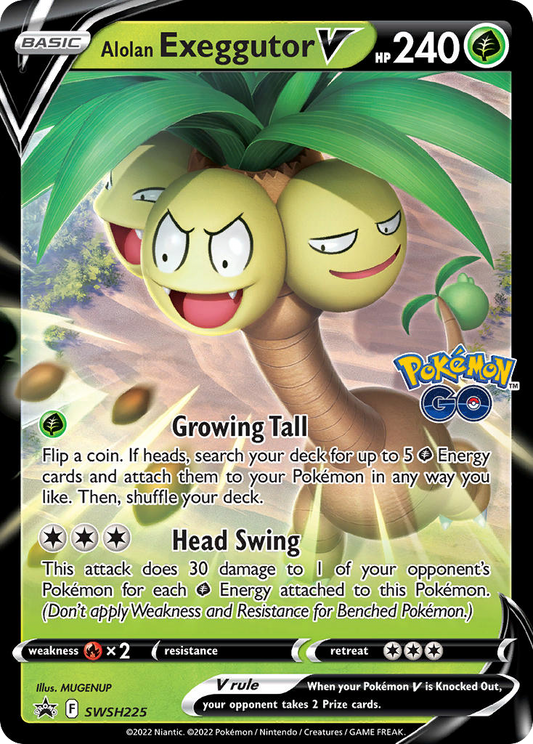 Alolan Exeggutor V SWSH225/307 Promo | SWSH Black Star Promos | Pokemon Card