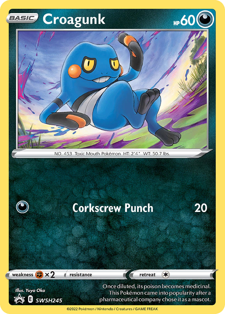 Croagunk SWSH245/307 Promo | SWSH Black Star Promos | Pokemon Card
