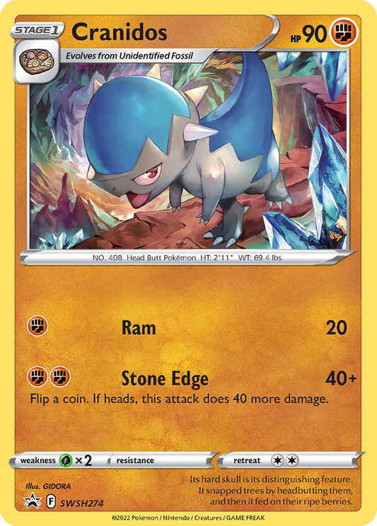 Cranidos SWSH274/307 Promo | SWSH Black Star Promos | Pokemon Card